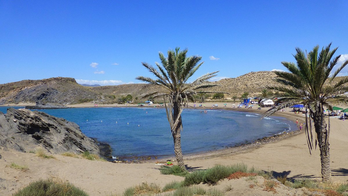 Playa de los Percheles rugged rocky bay